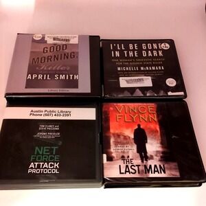 Audio Books CD Crime Thriller Fiction Lot of 4 Various‎ Authors Unabridged